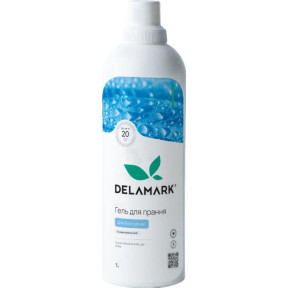 Рідкий концентрований безфосфатний засіб для прання DeLaMark White, 1 л